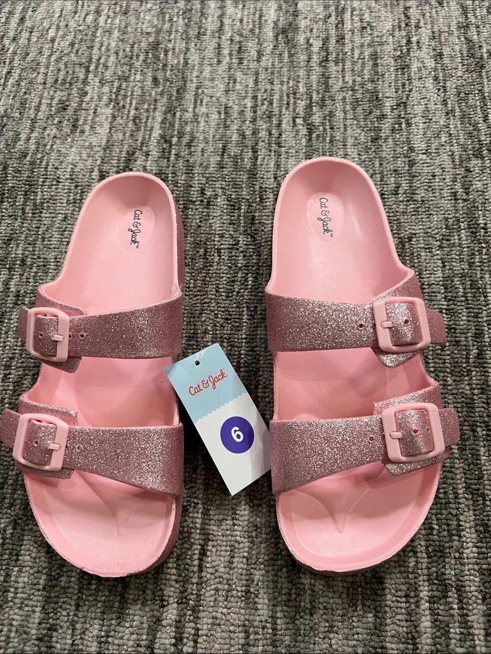 Cat & Jack Kids' Noa Blown EVA Footbed Sandals Size 6